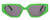Front View of SITO SHADES AXIS Women's Designer Sunglasses in Neon Green Flash/Iron Gray 55 mm