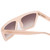 Close Up View of SITO SHADES BENDER Womens Sunglasses in Vanilla Pink Crystal/Minky Gradient 57mm