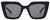 Front View of SITO SHADES CULT VISION Women's Cat Eye Designer Sunglasses Black/Iron Gray 51mm