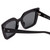 Close Up View of SITO SHADES CULT VISION Women's Cat Eye Designer Sunglasses Black/Iron Gray 51mm