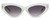 Front View of SITO SHADES DIRTY EPIC Cateye Sunglasses White Grey Crystal/Shadow Gradient 55mm