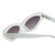 Close Up View of SITO SHADES DIRTY EPIC Cateye Sunglasses White Grey Crystal/Shadow Gradient 55mm
