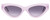 Front View of SITO SHADES DIRTY EPIC Cat Eye Sunglasses Wild Orchid Purple Crystal/Smoke 55 mm