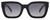 Front View of SITO SHADES HARLOW Womens Square Full Rim Designer Sunglasses in Black/Gray 52mm