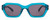 Front View of SITO SHADES KINETIC Unisex Square Sunglasses in Caribbean Blue Crystal/Gray 54mm