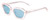 Profile View of SITO SHADES KINETIC Unisex Designer Sunglasses Dew Clear Pink Crystal/Aqua 54 mm