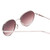 Close Up View of SITO SHADES ORBITAL Unisex Aviator Sunglasses in Silver & Rosewood Gradient 55mm