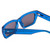 Close Up View of SITO SHADES OUTER LIMITS Unisex Sunglasses Electric Blue Crystal/Iron Gray 54 mm