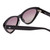 Close Up View of SITO SHADES SEDUCTION Cat Eye Designer Sunglasses in Black/Quartz Gradient 57 mm