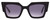 Front View of SITO SHADES SENSORY DIVISION Cat Eye Sunglasses Black Zebra/Smoke Gradient 53 mm