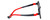 Side View of Cruiser KIDS 027-C3 Unisex Round Designer Reading Glasses Matte Black Red 44 mm