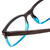 Close Up View of Calabria R218 Designer Single Vision Prescription Rx Eyeglasses in Blue Crystal Fade Ladies Rectangular Full Rim Acetate 51 mm