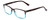 Profile View of Calabria R218 Designer Bi-Focal Prescription Rx Eyeglasses in Blue Crystal Fade Ladies Rectangular Full Rim Acetate 51 mm