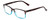 Profile View of Calabria R218 Designer Blue Light Blocking Eyeglasses in Blue Crystal Fade Ladies Rectangular Full Rim Acetate 51 mm