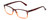 Profile View of Calabria R218 Designer Single Vision Prescription Rx Eyeglasses in Brown Crystal Fade Ladies Rectangular Full Rim Acetate 51 mm