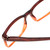 Close Up View of Calabria R218 Designer Single Vision Prescription Rx Eyeglasses in Brown Crystal Fade Ladies Rectangular Full Rim Acetate 51 mm