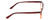 Side View of Calabria R218 Designer Blue Light Blocking Eyeglasses in Brown Crystal Fade Ladies Rectangular Full Rim Acetate 51 mm