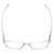 Top View of Calabria L2007-C3 Designer Reading Eye Glasses with Custom Cut Powered Lenses in Crystal Clear Unisex Square Full Rim Acetate 54 mm