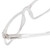 Close Up View of Calabria L2007-C3 Designer Single Vision Prescription Rx Eyeglasses in Crystal Clear Unisex Square Full Rim Acetate 54 mm