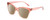 Profile View of Kendall+Kylie KK5120CE MARA Designer Polarized Reading Sunglasses with Custom Cut Powered Amber Brown Lenses in Blush Pink Crystal Ladies Cat Eye Full Rim Acetate 55 mm