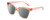 Profile View of Kendall+Kylie KK5120CE MARA Designer Polarized Reading Sunglasses with Custom Cut Powered Smoke Grey Lenses in Blush Pink Crystal Ladies Cat Eye Full Rim Acetate 55 mm