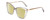 Profile View of Kendall+Kylie KK5126 CHARLOTTE Designer Polarized Reading Sunglasses with Custom Cut Powered Sun Flower Yellow Lenses in Smoke Grey Crystal Gold Ladies Cat Eye Full Rim Acetate 54 mm