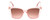 Front View of Kendall+Kylie KK5126 CHARLOTTE Cateye Sunglasses in Blush Crystal Gold/Pink 54mm