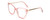 Profile View of Kendall+Kylie KK5126 CHARLOTTE Designer Reading Eye Glasses in Blush Pink Crystal Gold Ladies Cat Eye Full Rim Acetate 54 mm