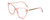 Profile View of Kendall+Kylie KK5126 CHARLOTTE Designer Reading Eye Glasses with Custom Cut Powered Lenses in Blush Pink Crystal Gold Ladies Cat Eye Full Rim Acetate 54 mm