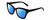 Profile View of Kendall+Kylie KK5130CE ESTELLE Designer Polarized Sunglasses with Custom Cut Blue Mirror Lenses in Shiny Black  Ladies Cat Eye Full Rim Acetate 52 mm