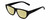 Profile View of Kendall+Kylie KK5131CE BLAKE Designer Polarized Reading Sunglasses with Custom Cut Powered Sun Flower Yellow Lenses in Shiny Black Ladies Rectangular Full Rim Acetate 54 mm