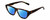 Profile View of Kendall+Kylie KK5131CE BLAKE Designer Polarized Reading Sunglasses with Custom Cut Powered Blue Mirror Lenses in Brown Demi Tortoise Havana Ladies Rectangular Full Rim Acetate 54 mm