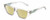 Profile View of Kendall+Kylie KK5131CE BLAKE Designer Polarized Reading Sunglasses with Custom Cut Powered Sun Flower Yellow Lenses in Clear Crystal Teal Ladies Rectangular Full Rim Acetate 54 mm