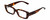 Profile View of Kendall+Kylie KK5137CE GEMMA Designer Progressive Lens Prescription Rx Eyeglasses in Amber Demi Tortoise Havana Ladies Rectangular Full Rim Acetate 51 mm
