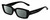 Profile View of Kendall+Kylie KK5137CE GEMMA Designer Polarized Reading Sunglasses with Custom Cut Powered Smoke Grey Lenses in Gloss Black Ladies Rectangular Full Rim Acetate 51 mm