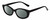 Profile View of Kendall+Kylie KK5140CE KAIA Designer Polarized Reading Sunglasses with Custom Cut Powered Smoke Grey Lenses in Shiny Black Ladies Oval Full Rim Acetate 51 mm