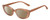 Profile View of Kendall+Kylie KK5140CE KAIA Designer Polarized Sunglasses with Custom Cut Amber Brown Lenses in Matte Blush Pink Ladies Oval Full Rim Acetate 51 mm
