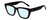 Profile View of Kendall+Kylie KK5145CE SADIE Designer Blue Light Blocking Eyeglasses in Matte Black Ladies Square Full Rim Acetate 50 mm
