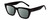 Profile View of Kendall+Kylie KK5145CE SADIE Designer Polarized Sunglasses with Custom Cut Smoke Grey Lenses in Matte Black Ladies Square Full Rim Acetate 50 mm