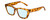 Profile View of Kendall+Kylie KK5145CE SADIE Designer Blue Light Blocking Eyeglasses in Amber Demi Tortoise Havana Crystal Ladies Square Full Rim Acetate 50 mm