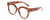 Profile View of Kendall+Kylie KK5149CE JAMIE Designer Reading Eye Glasses with Custom Cut Powered Lenses in Golden Demi Tortoise Havana Crystal Ladies Round Full Rim Acetate 51 mm