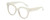 Profile View of Kendall+Kylie KK5149CE JAMIE Designer Reading Eye Glasses in Milky Beige Crystal Ladies Round Full Rim Acetate 51 mm