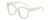 Profile View of Kendall+Kylie KK5149CE JAMIE Designer Progressive Lens Prescription Rx Eyeglasses in Milky Beige Crystal Ladies Round Full Rim Acetate 51 mm