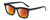 Profile View of Kendall+Kylie KK5150CE CRYSTAL Designer Polarized Sunglasses with Custom Cut Red Mirror Lenses in Gloss Black Ladies Panthos Full Rim Acetate 50 mm