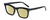 Profile View of Kendall+Kylie KK5150CE CRYSTAL Designer Polarized Reading Sunglasses with Custom Cut Powered Sun Flower Yellow Lenses in Gloss Black Ladies Panthos Full Rim Acetate 50 mm