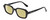 Profile View of Kendall+Kylie KK5152CE GINGER Designer Polarized Reading Sunglasses with Custom Cut Powered Sun Flower Yellow Lenses in Gloss Black Ladies Hexagonal Full Rim Acetate 50 mm