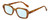 Profile View of Kendall+Kylie KK5152CE GINGER Designer Progressive Lens Blue Light Blocking Eyeglasses in Golden Demi Tortoise Havana Ladies Hexagonal Full Rim Acetate 50 mm