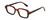 Profile View of Kendall+Kylie KK5152CE GINGER Designer Reading Eye Glasses with Custom Cut Powered Lenses in Berry Purple Demi Tortoise Havana Ladies Hexagonal Full Rim Acetate 50 mm