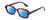 Profile View of Kendall+Kylie KK5152CE GINGER Designer Polarized Sunglasses with Custom Cut Blue Mirror Lenses in Berry Purple Demi Tortoise Havana Ladies Hexagonal Full Rim Acetate 50 mm
