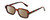 Profile View of Kendall+Kylie KK5152CE GINGER Designer Polarized Sunglasses with Custom Cut Amber Brown Lenses in Berry Purple Demi Tortoise Havana Ladies Hexagonal Full Rim Acetate 50 mm